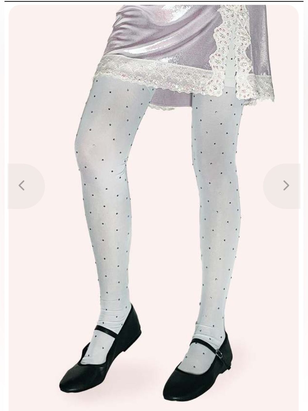 NWOT Anna Sui Baby Blue Rhinestone Tights - Picture 3 of 9